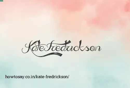 Kate Fredrickson