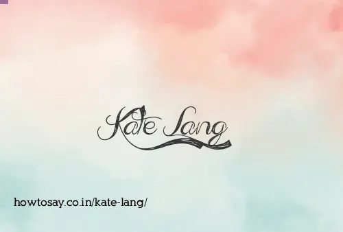 Kate Lang