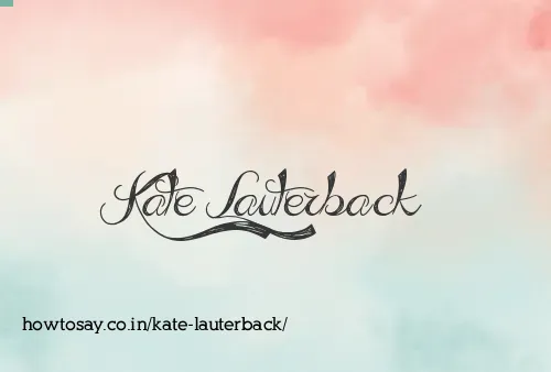 Kate Lauterback