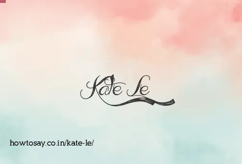 Kate Le