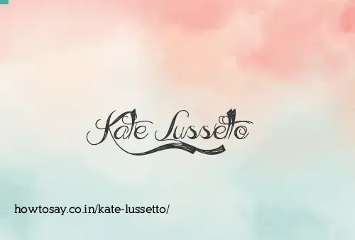 Kate Lussetto