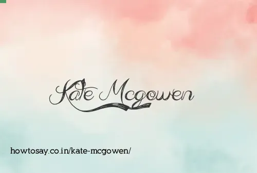 Kate Mcgowen