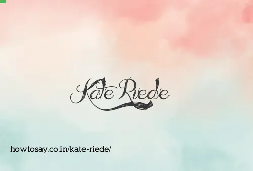 Kate Riede