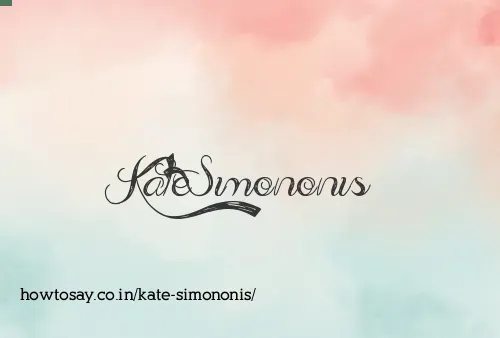 Kate Simononis