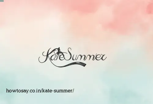 Kate Summer
