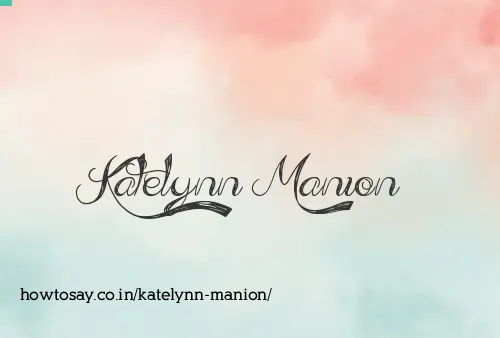 Katelynn Manion