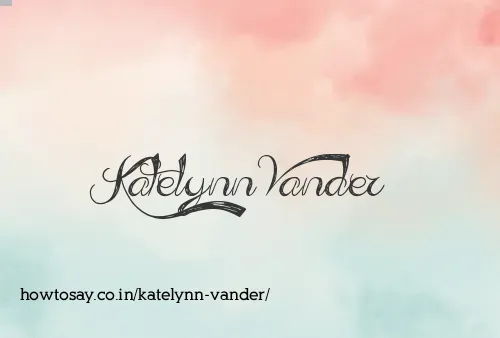 Katelynn Vander