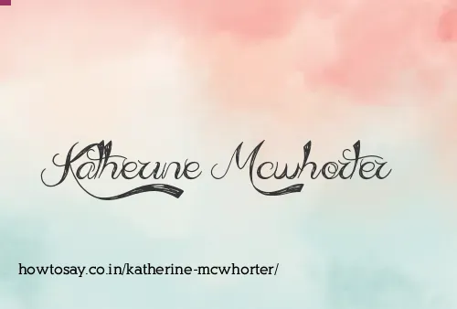 Katherine Mcwhorter