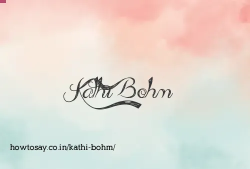 Kathi Bohm