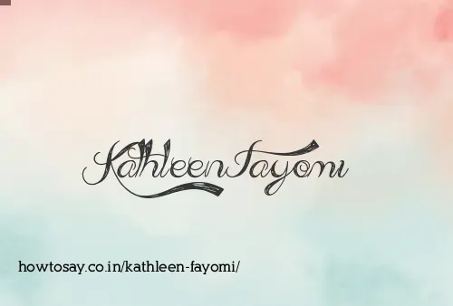 Kathleen Fayomi