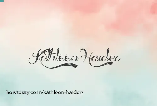 Kathleen Haider