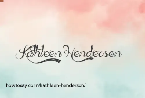 Kathleen Henderson
