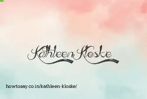Kathleen Kloske