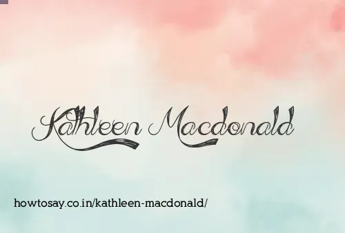 Kathleen Macdonald