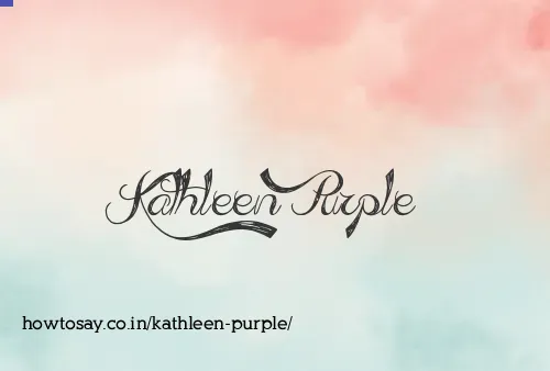 Kathleen Purple