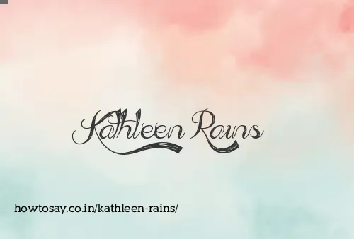 Kathleen Rains
