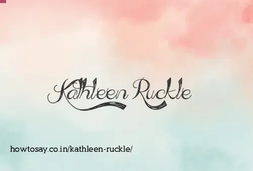 Kathleen Ruckle