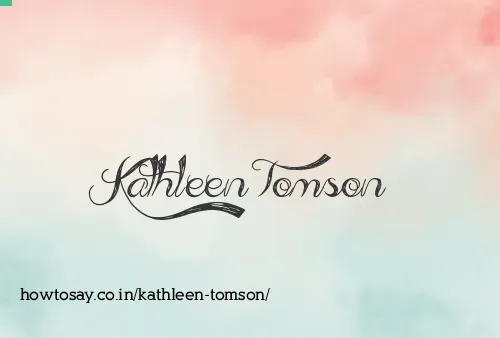 Kathleen Tomson