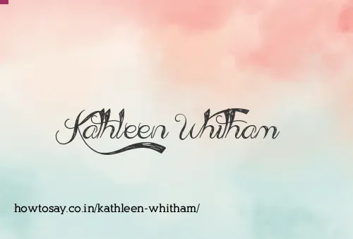 Kathleen Whitham