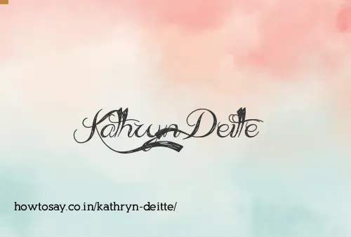 Kathryn Deitte