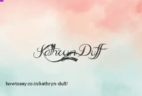Kathryn Duff