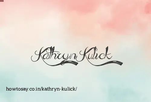 Kathryn Kulick