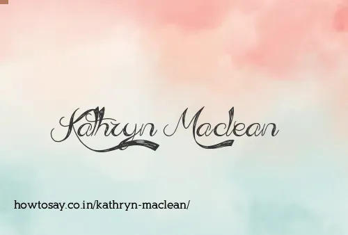 Kathryn Maclean