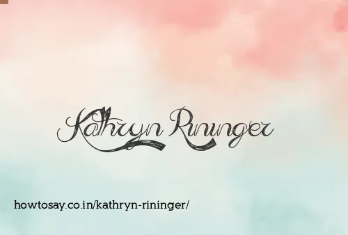 Kathryn Rininger