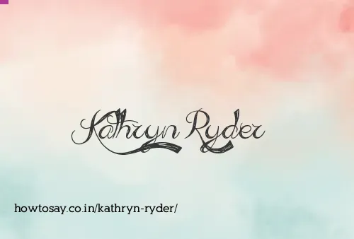 Kathryn Ryder