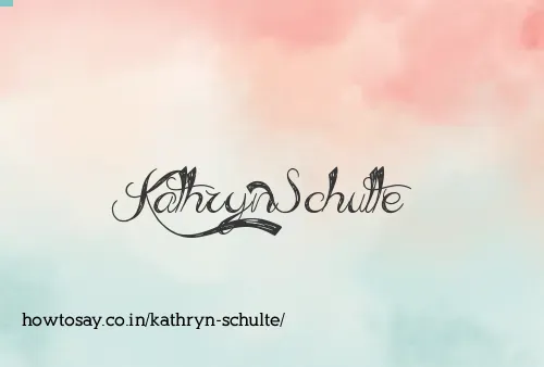 Kathryn Schulte