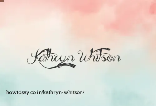 Kathryn Whitson