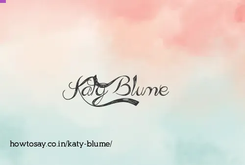 Katy Blume
