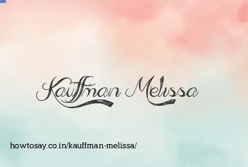Kauffman Melissa