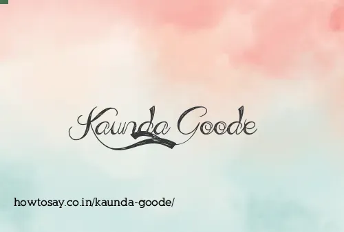 Kaunda Goode