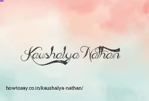 Kaushalya Nathan