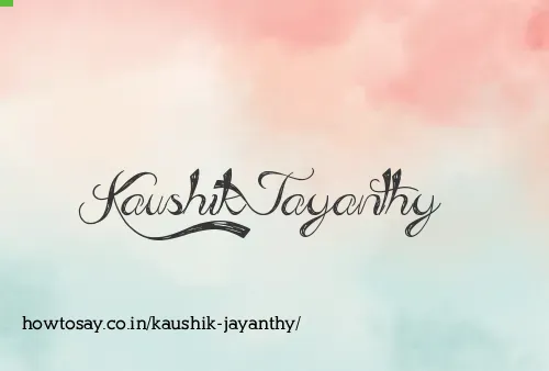 Kaushik Jayanthy