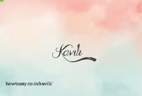 Kavili