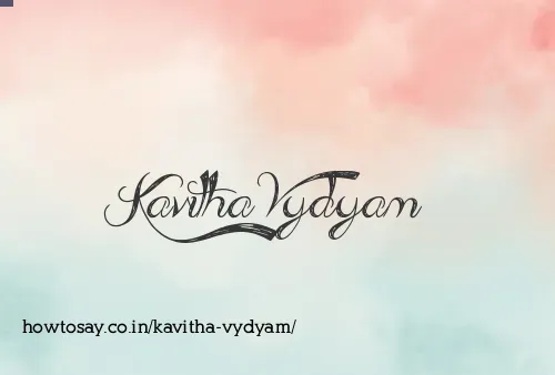 Kavitha Vydyam
