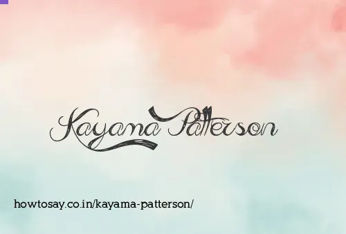 Kayama Patterson