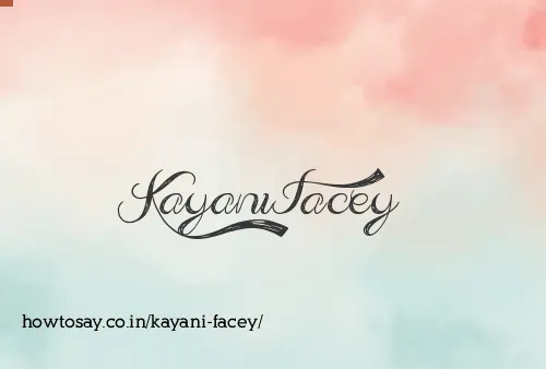 Kayani Facey