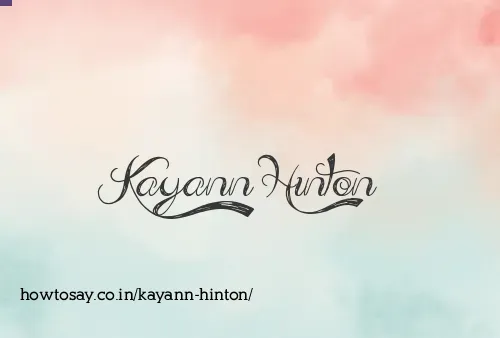 Kayann Hinton