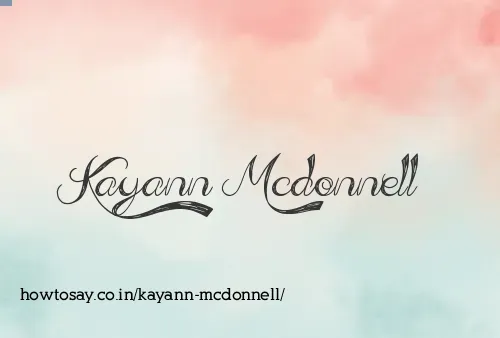 Kayann Mcdonnell