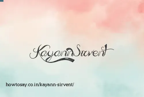 Kayann Sirvent