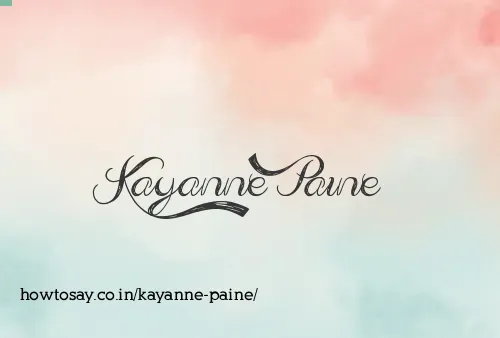 Kayanne Paine