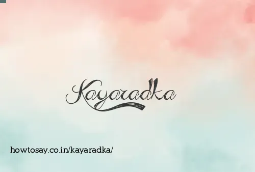Kayaradka