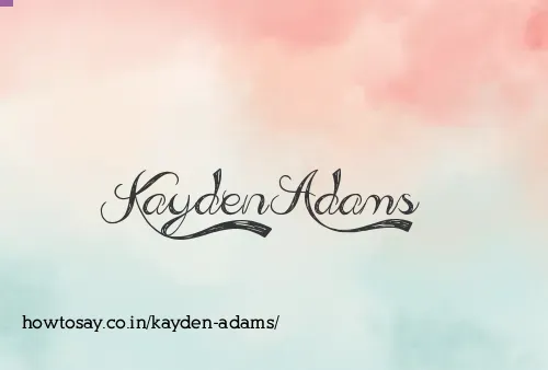 Kayden Adams