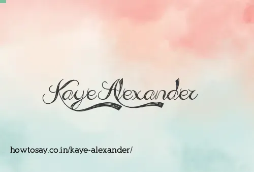 Kaye Alexander