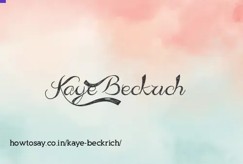 Kaye Beckrich