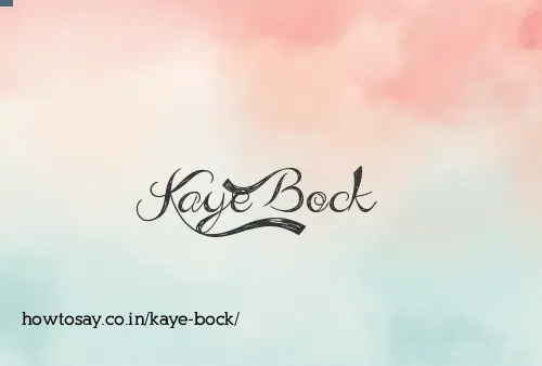Kaye Bock