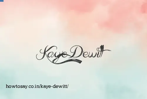 Kaye Dewitt